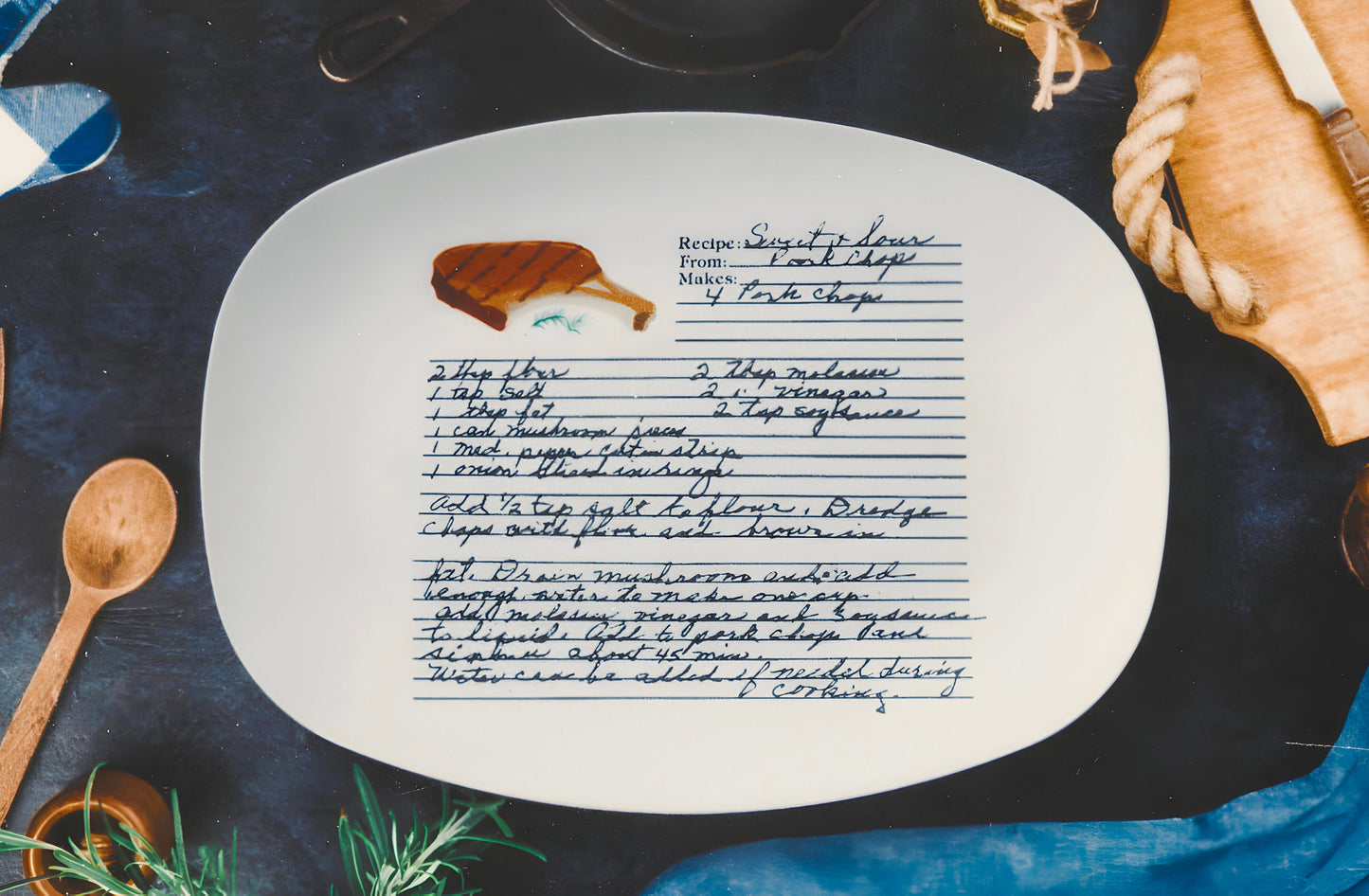 Custom Handwriting Recipe Platter, Handwritten Recipe Gift, Family Recipe Keepsake