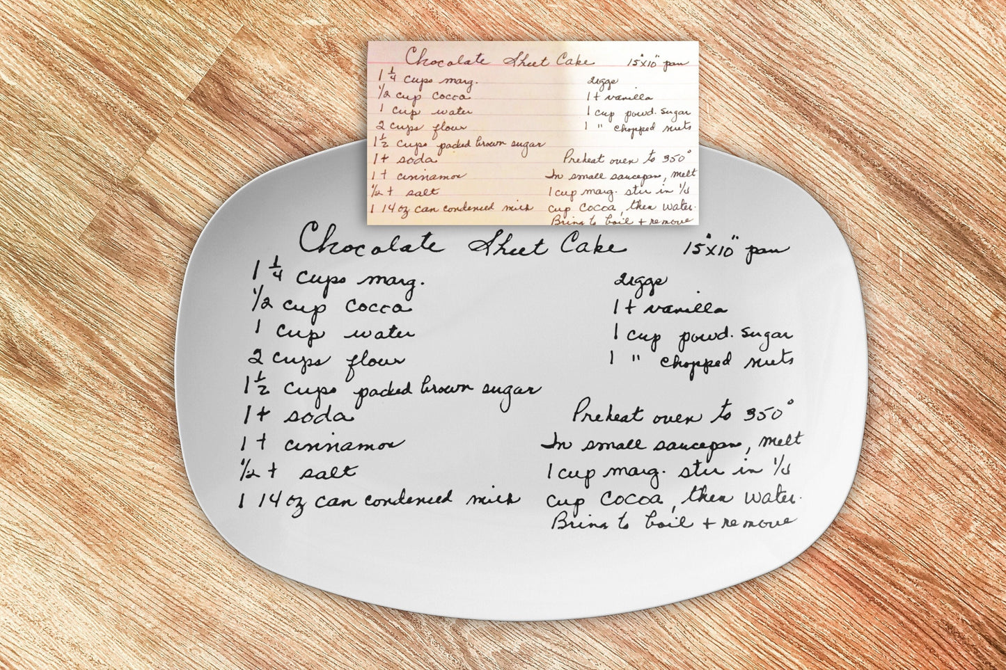 Custom Handwriting Recipe Platter, Handwritten Recipe Gift, Family Recipe Keepsake