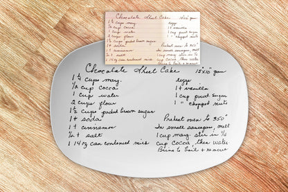 Custom Handwriting Recipe Platter, Handwritten Recipe Gift, Family Recipe Keepsake